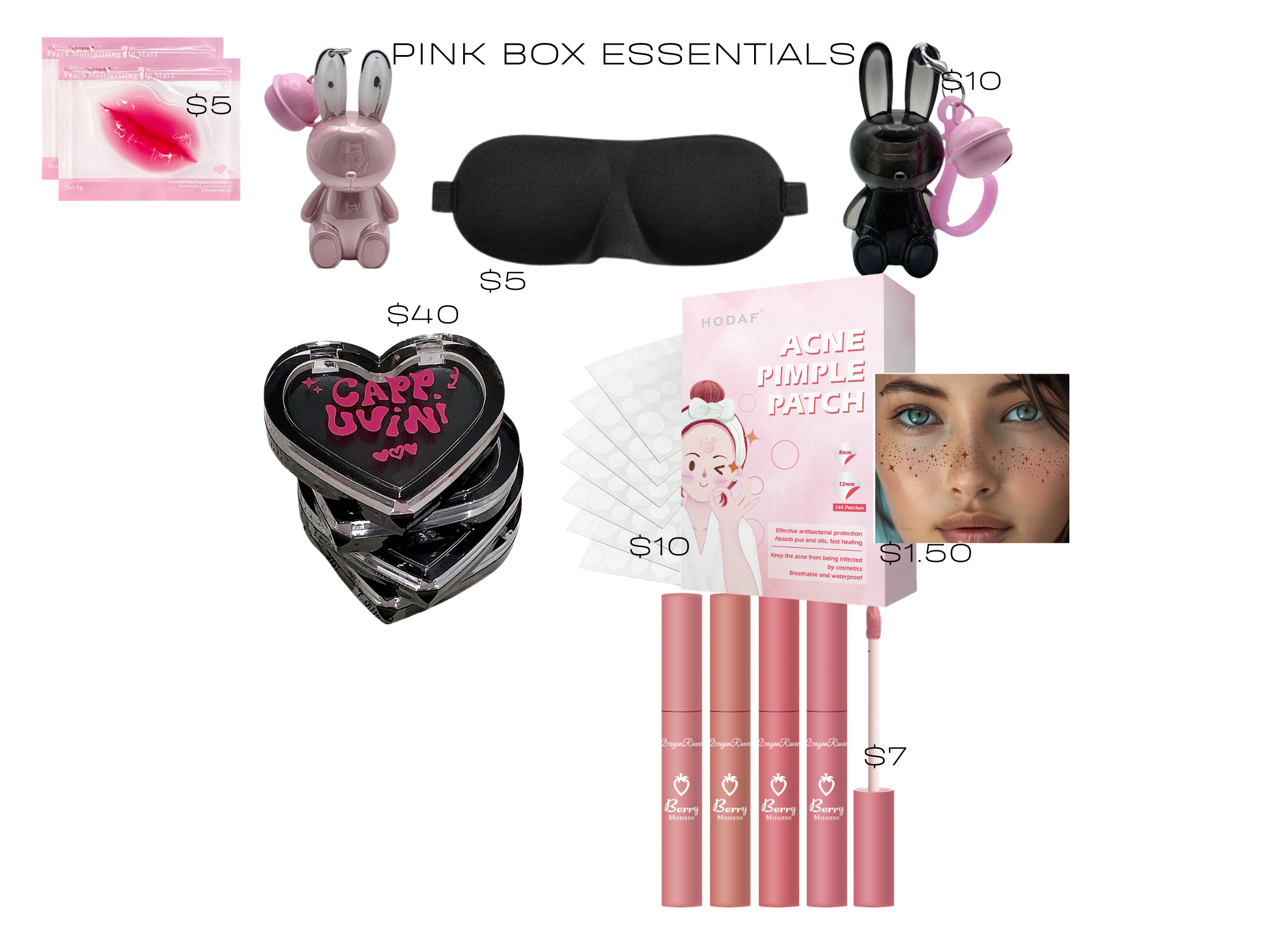 PINK BEAUTY BOX ESSENTIALS Valued at $80